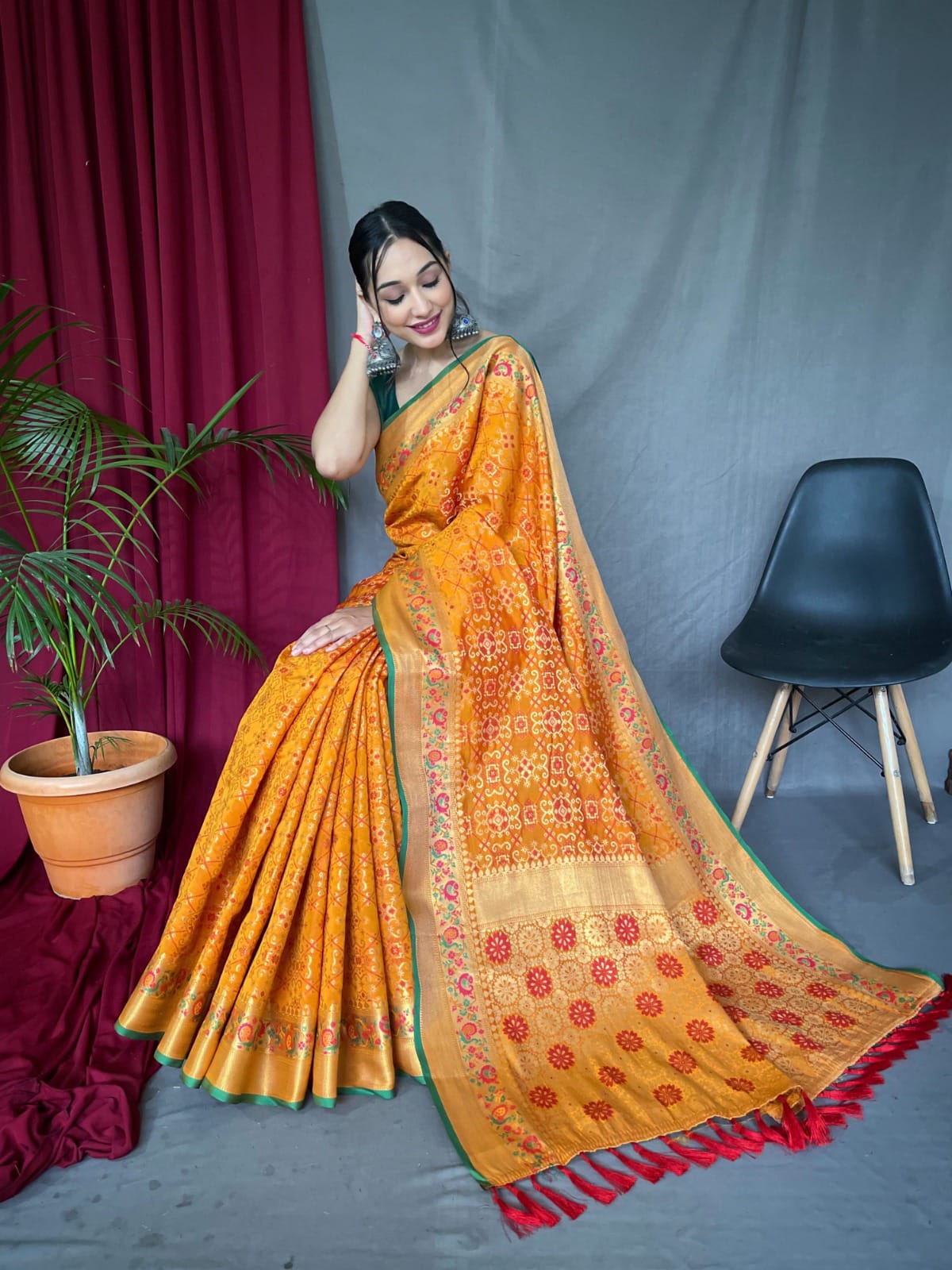 Banarasi Soft Silk Patola Saree - Ladies Cloths