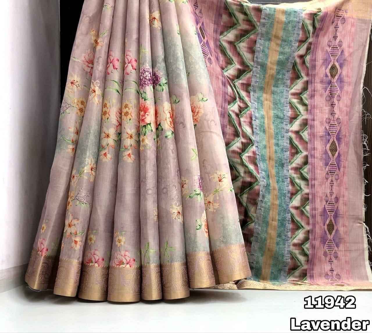 Kanjiviram silk Zari weaving with floral print saree.